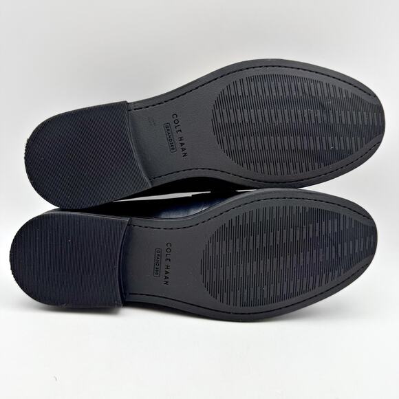 Cole Haan Womens Stassi Penny Loafer US 6.5 B EU 37 Navy Ivory Leather NWOB - Picture 11 of 13